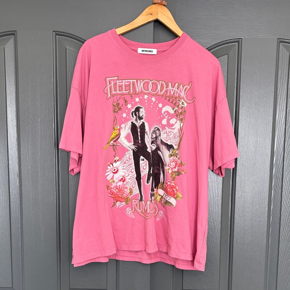 Fleetwood Mac Rumors OS Tee in Pink Taffy